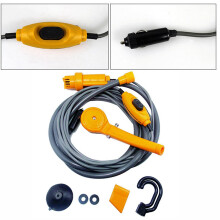 KFZ-Dusche DC12V 36W, 2 m Schlauch, 5 m Kabel, gelb