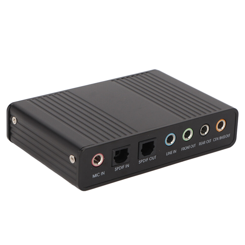 48Khz 5.1 Channel Usb Sound Card With Multiple Interfaces For Computers Black 4401338242968