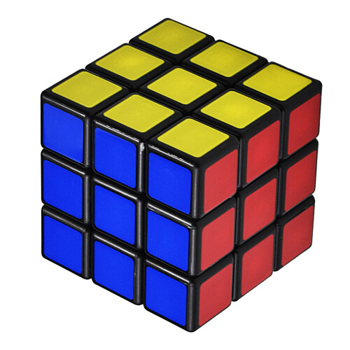 3x3 Speed-Puzzle ohne Aufkleber schwarzer Kunststoff 2