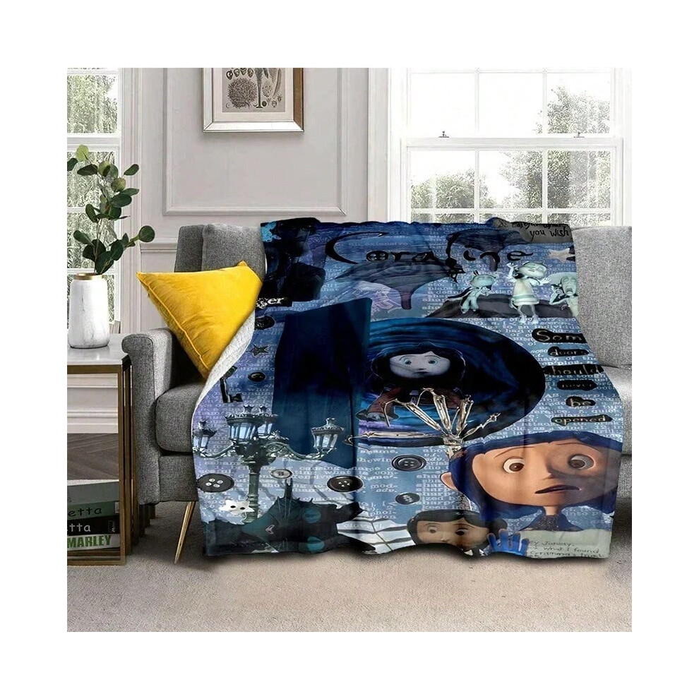 (26, 150x200CM60x80inch) Coraline Animated Movie Throws Blanket Picnic Super Soft kawaii Blanket for Travel Bedding Couch Sofa Bed Blanket Birthday Gi-image-OPC-PJGX8PW-NEW