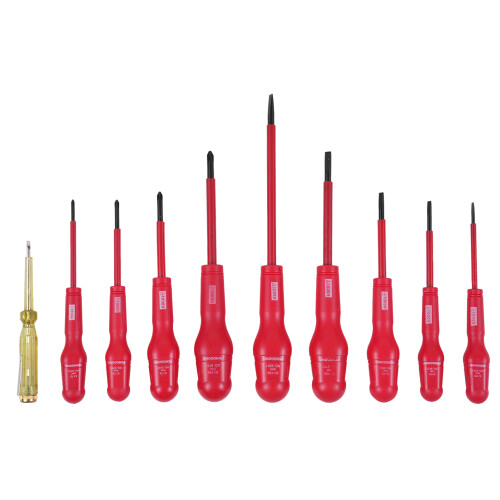 Versatile 1000V Insulated Screwdriver Set with 4 Phillips & 5 Slotted Tools 2