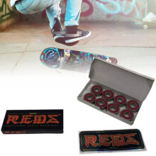 Bones Reds 8pcs Skateboard Bearings Steel Material 22mm Outer Width 7mm Diameter