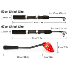 52 Pieces Ice Fishing Gear Set with Rod, Reel, Scoop & Lures