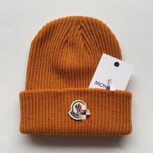 (Orange) Knitted Hat Unisex Womens Beanie Christmas Gift Ribbed Stretchy Mens Sports