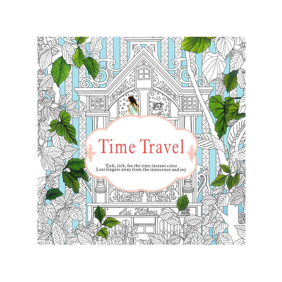 (Time Travel) Adult Colouring Kids Book Therapy Stress Relieving Garden Arts Pattern Modern-image-OPC-PJGXPSF-NEW