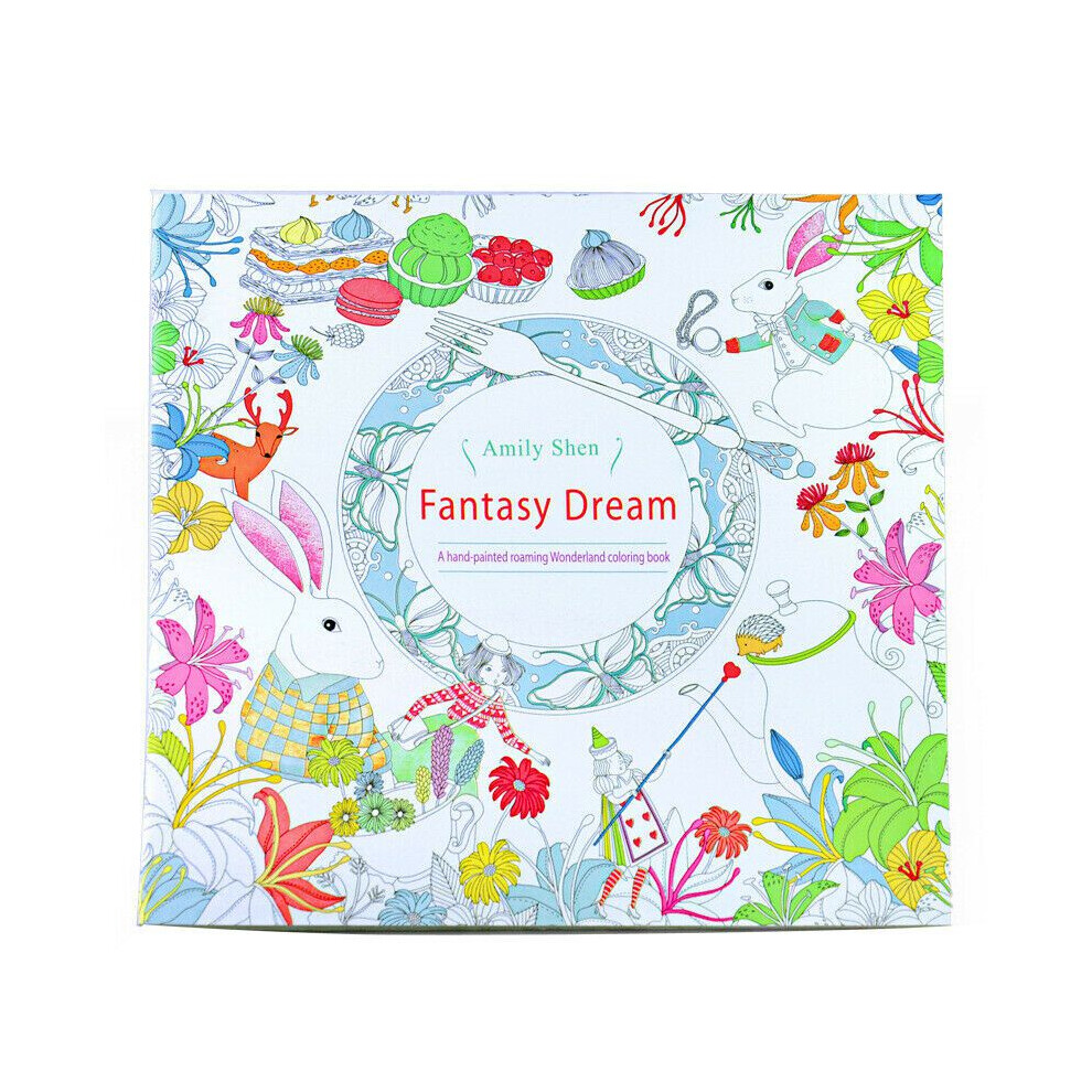 (Fantasy Dream) Adult Colouring Kids Book Therapy Stress Relieving Garden Arts Pattern Modern-image-OPC-PJGXPS7-NEW