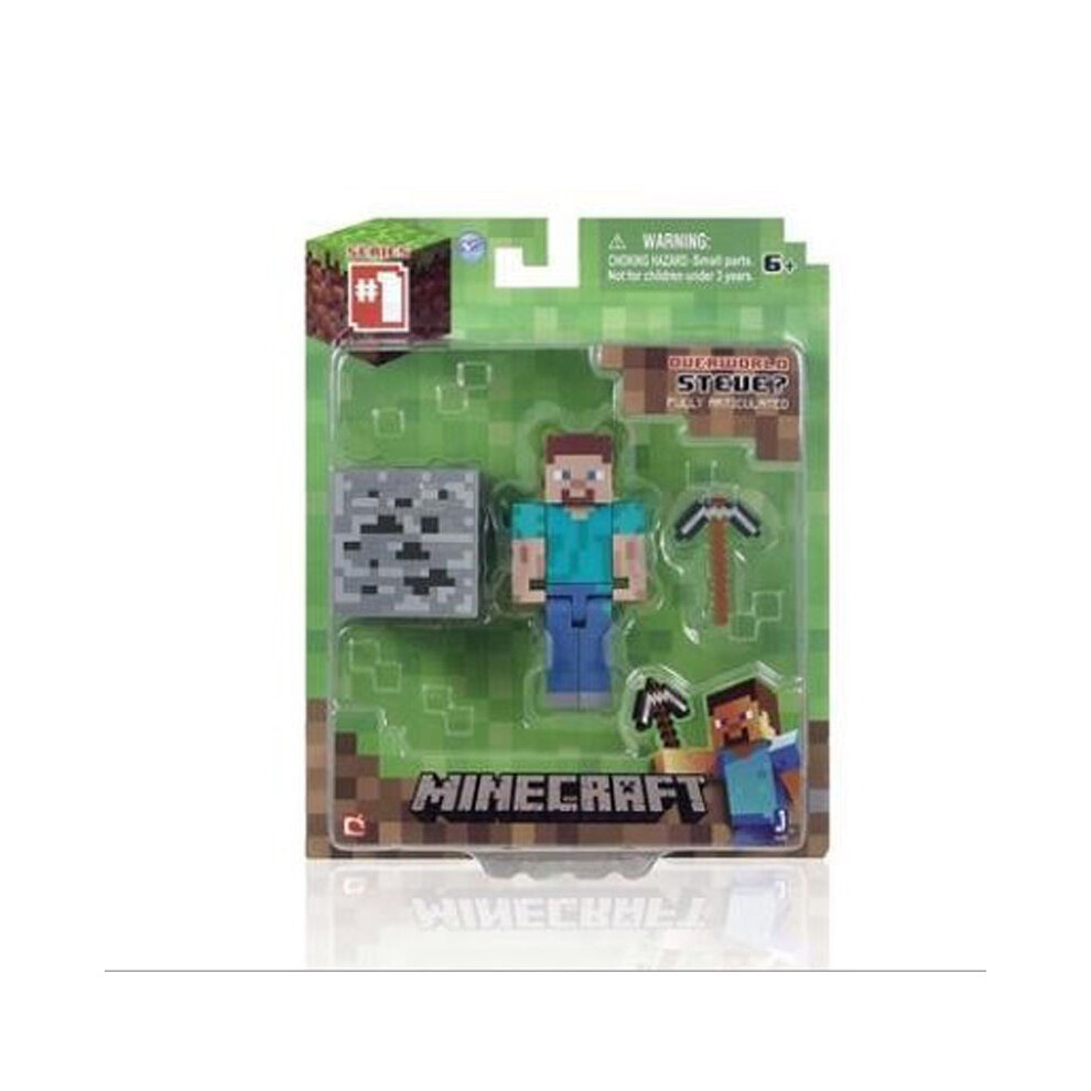 (Steve) Puzzle Minecraft Assembly Action Figures Collection Plastic Decor Gift Home