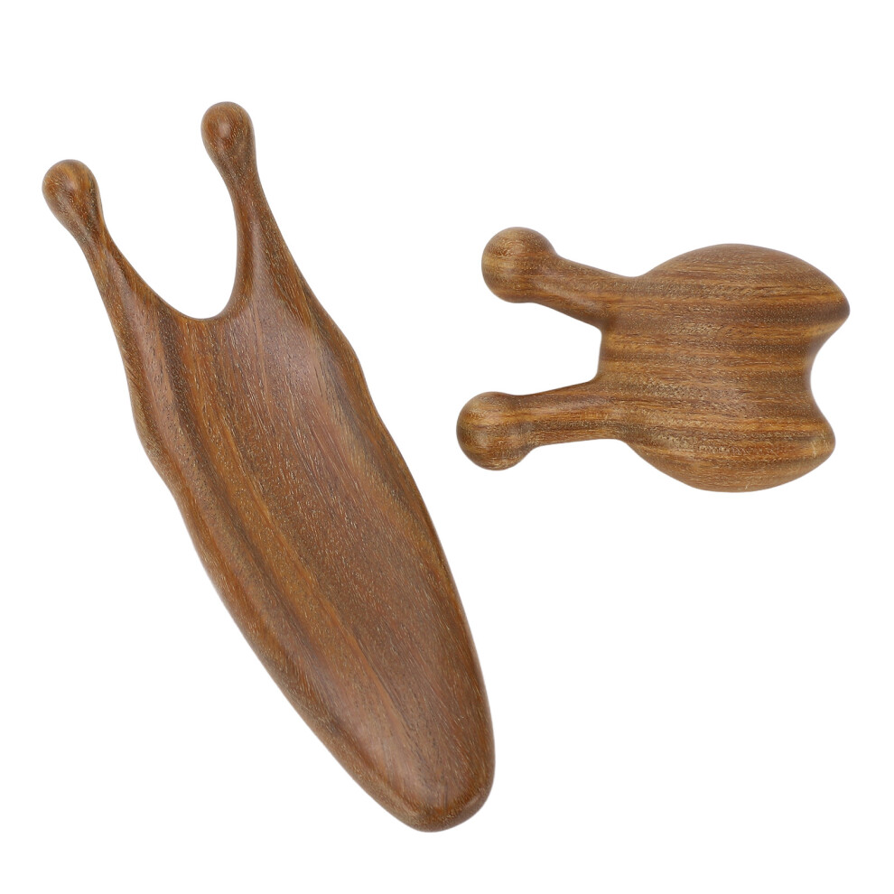 2pcs Sandalwood Nose Massage Tools for Stress Relief & Smoothing Surfaces