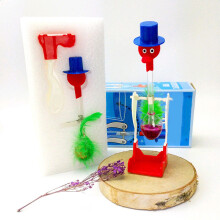 (Purple) Novelty Toys Retro Glass Happy Drinking Bird Bobbing Dipping Einstein Duck Dippy