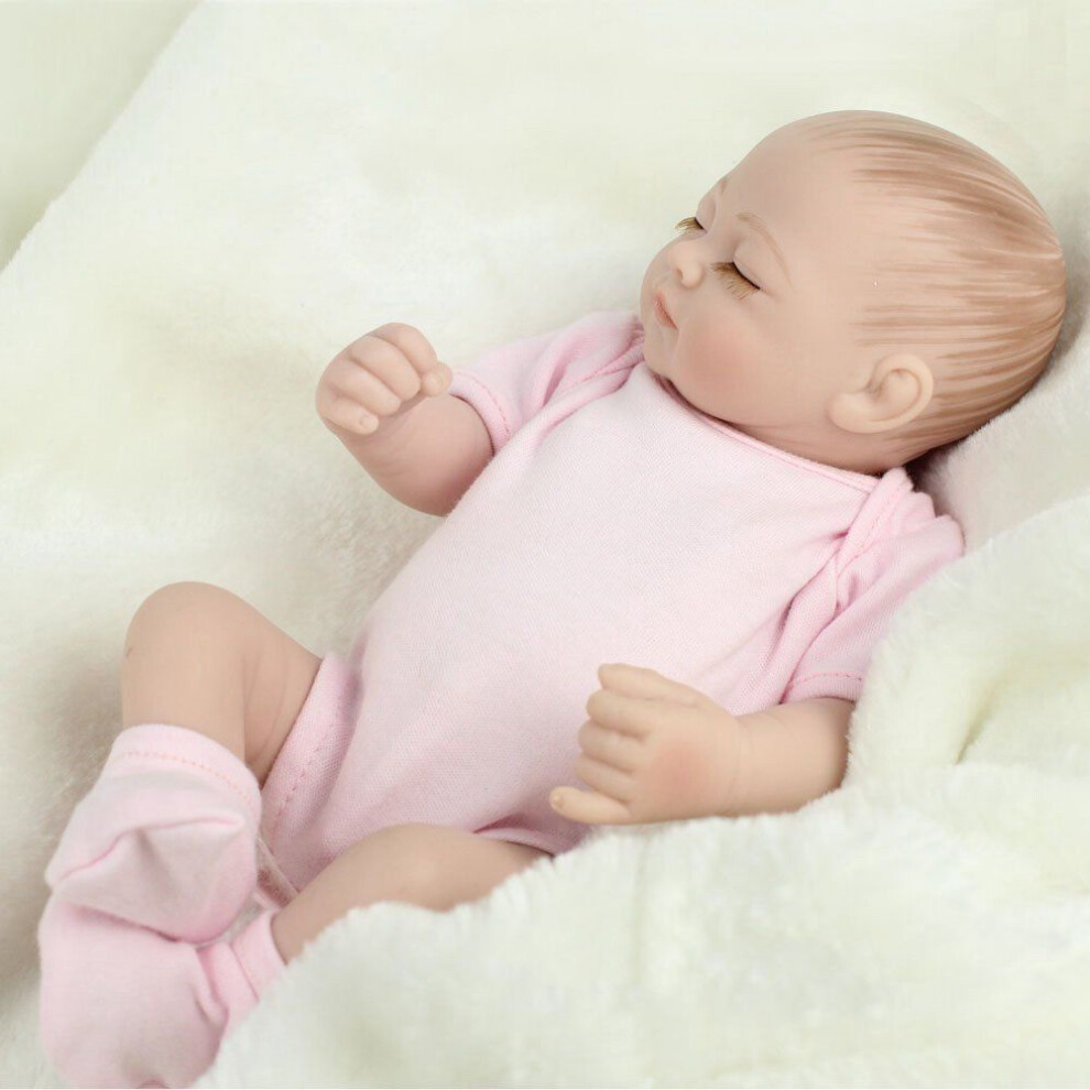 Full Realistic Silicone Vinyl Reborn Baby Girl Doll Handmade Babies Mini