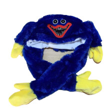 (Blue) Poppy Huggy Playtime Wuggy Hat Ear Moving Jumping Funny Wuggys Plush Cap Kid For