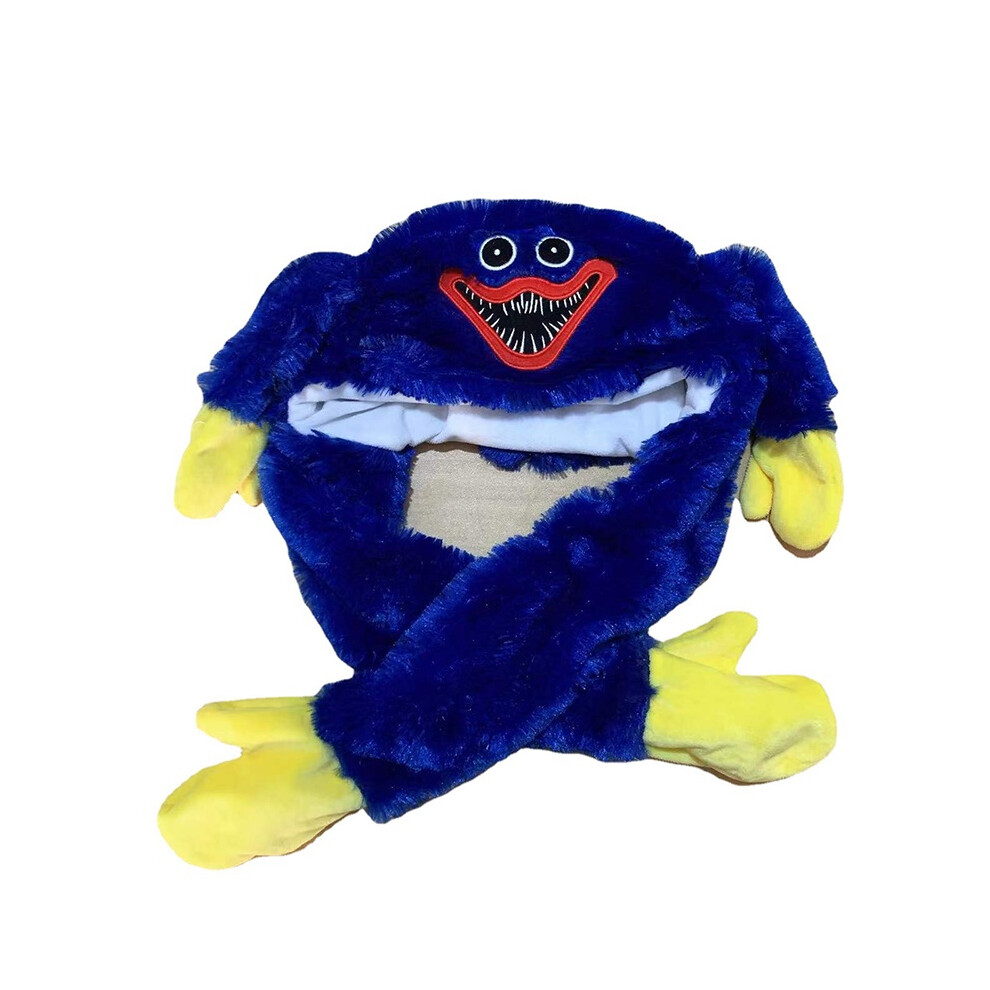 (Blue) Poppy Huggy Playtime Wuggy Hat Ear Moving Jumping Funny Wuggys Plush Cap Kid For Blue