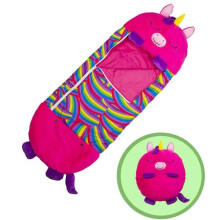(Rose Red, 135*50cm/53.15*19.69in) Children Animal Cartoon Sleeping Bag Fashion Comfortable Cute Throw Pillow Gift