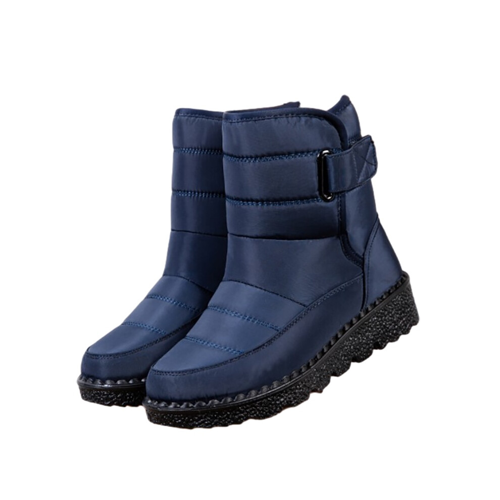 (DarkBlue,40)Bottes de neige femme cheville hiver chaud fourrure doublée imperméable antidérapantes