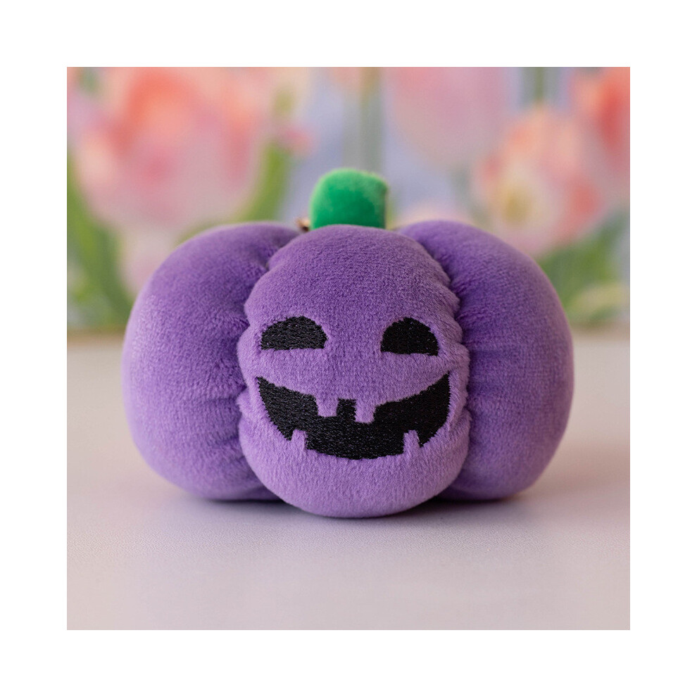 (Purple Black) Halloween Pumpkin Luminous Plush Toy Keychain Pendant Doll Stuffed Decoration-image-OPC-PJGYZHS-NEW