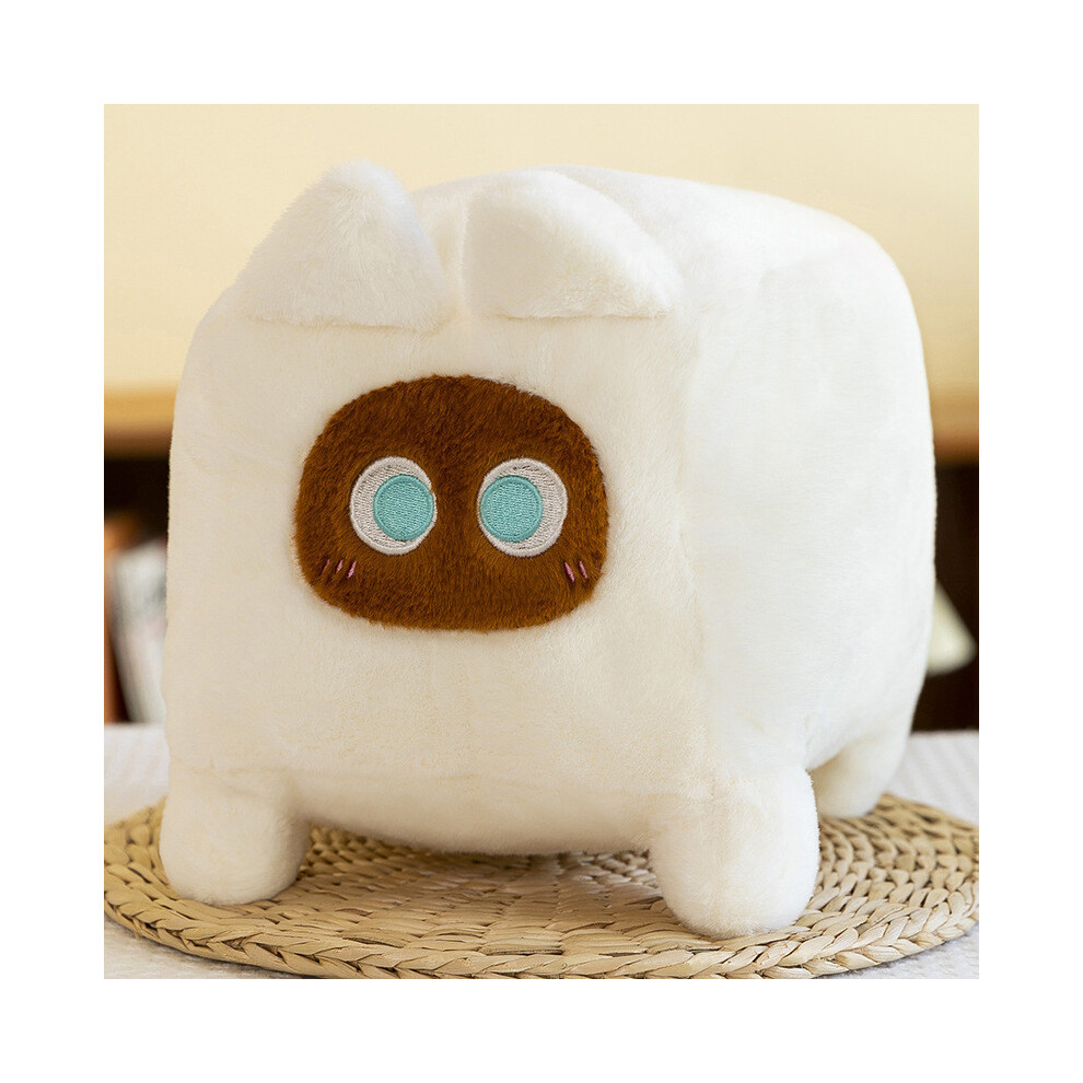 (White, 34x30cm) Square Plush Cat Toy Stuffed Animal Doll Cartoon Bedroom Gift Decoration Kids-image-OPC-PJGZ662-NEW
