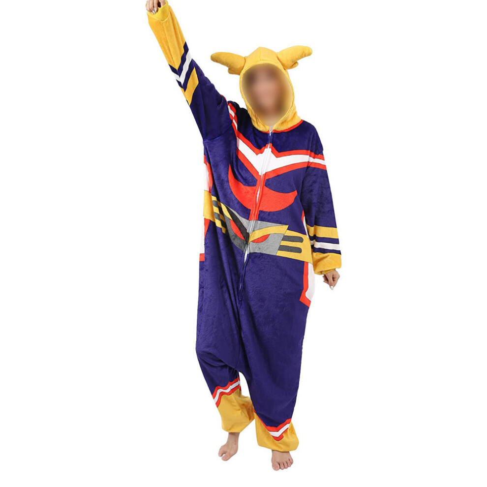 (S) Academia My Hero All Might Anime Costume Sleepwear Halloween Props Teen Cosplay