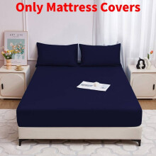 (Dark Blue, 135x190x30cm) Mattress Durable Waterproof Protector Modern Design Home Guest Supplies Rooms
