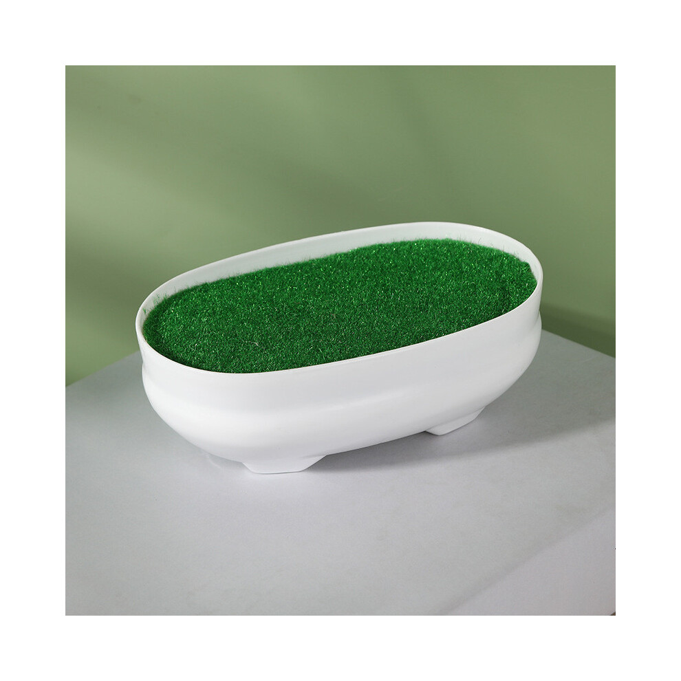 (Style2) Oval Ceramic Simulation And Square Plastic Flower Pots For Decorations Home-image-OPC-PJGZ8QB-NEW