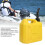 5L High-Density Portable Fuel Container for Campers - Yellow 4