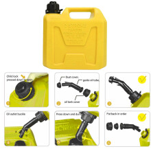 5L High-Density Portable Fuel Container for Campers - Yellow