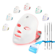 Led Face Masks Light Therapy 7 Color Photon Red Light Therapy Facial Skin Rejuvenation Mask Anti Aging Face Care USB Charge