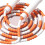 Segmentiertes Springseil mit Perlen PP orange verstellbar 5