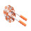 Segmentiertes Springseil mit Perlen PP orange verstellbar 10