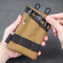 Khaki Mini-Geldbörse Schlüssel- und Stift-Organizer Kartenetui