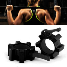 2 Stück 50 mm Hantelschelle Schnappverschluss aus Aluminiumlegierung Schnellverschluss-Schelle für Fitness-Training Bodybuilding Schwarz