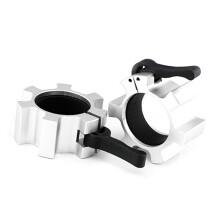 2 Stück 50 mm Langhantel-Klemmverschluss Aluminium-Silber