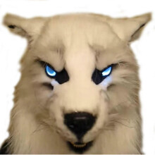 Werewolf mask Glowing Eyes Movable Ears And Jaws for Halloween Decor Cosplay Party