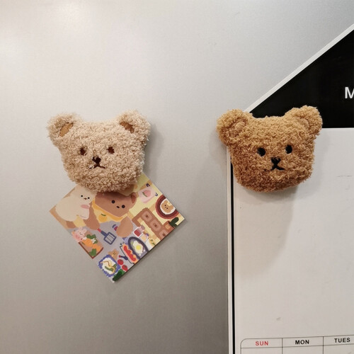 3D Plüschbär Kühlschrankmagnet Milchtee-Farbe 20g 2