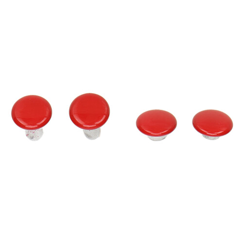 500 Sätze Leder-Nieten 6x8 mm Hellrot 2
