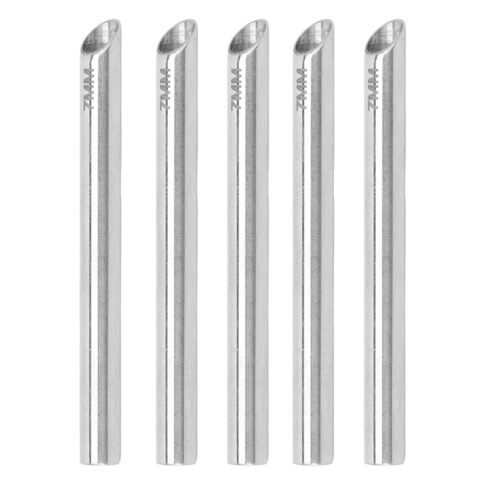 5pcs Medical Steel Receiving Tubes for Piercing, 0.3in