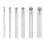 6 Stück Piercingnadeln Edelstahl 4–10 mm 7,5 cm 2