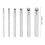 6 Stück Piercingnadeln Edelstahl 4–10 mm 7,5 cm 12