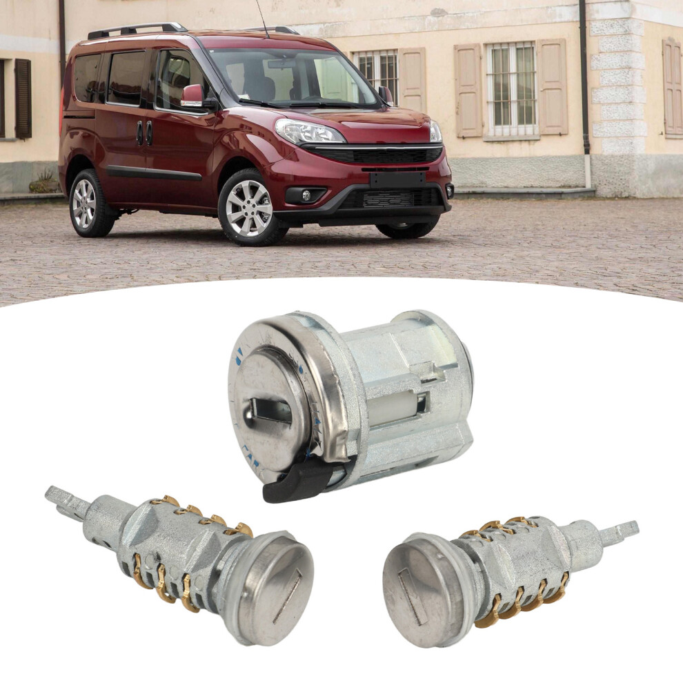Door Lock Barrel Set For Fiat Doblo Mk2 2010-2022 & Vauxhall Opel D 7891338291344