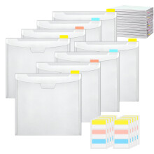 Transparent Paper Organiser 12 x 12 cm With Adhesive Strips For Scrapbooking And Arts And Crafts Organiser