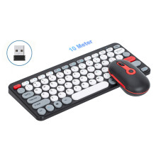 Wireless 2.4G Ergonomic Keyboard & Mouse Combo, Compact Silent, 78 Keys