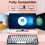 Wireless 2.4G Ergonomic Keyboard & Mouse Combo, Compact Silent, 78 Keys 4
