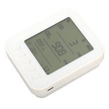 7 in 1 Car Air Quality Monitor CO2 Detector Humidity Meter 5V White