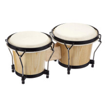 Bongo Drum, Handcrafted With Wood Finish, Educational Percussion Instrument For Kids, Adults, Beginners
