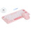 Wireless Wireless Keyboard & Mouse Combo 2.4G Ergonomic Compact Silent Black Pink Blue 8