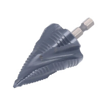 High-Speed Step Drill Bit Imperial 1/4 to 1-3/8in for Metal 4 Flutes 8% Cobalt