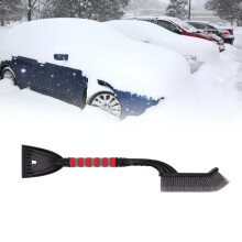 Schneebürste Eiskratzer 66cm/26in, 8,9oz, Grau/Rot