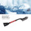 Schneebürste Eiskratzer 66cm/26in, 8,9oz, Grau/Rot 10