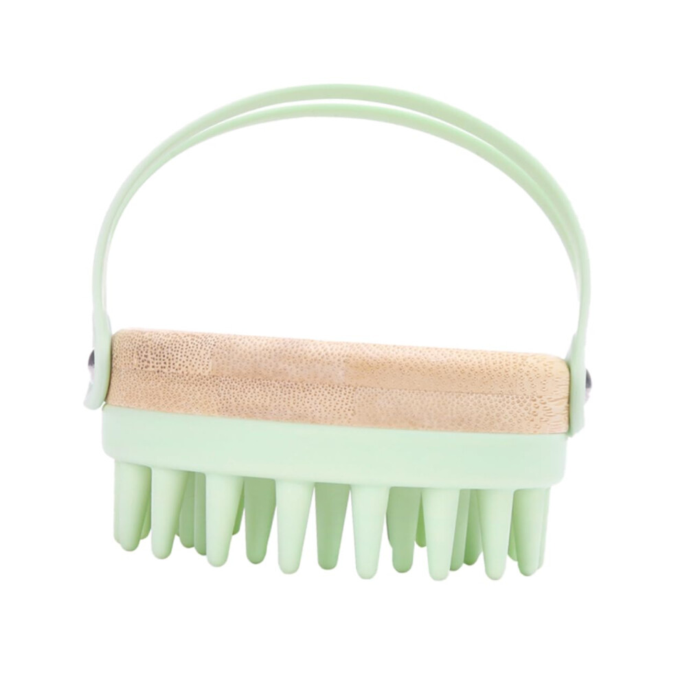Silicone Scalp Massage Brush Gentle Hair Washing Travel-Size Compact Shampoo Brush For Scalp Exfoliation And Cleansing