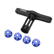 Blau 17 mm Rad-Sechskantmuttern & Schraubenschlüssel, 72 g RC