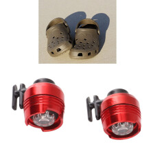 2 Stück Schuhe Stirnlampe, 3 Beleuchtungsmodi, IPX5 wasserfest, aus Aluminiumlegierung, leichter Schuh-LED-Lampenapperat
